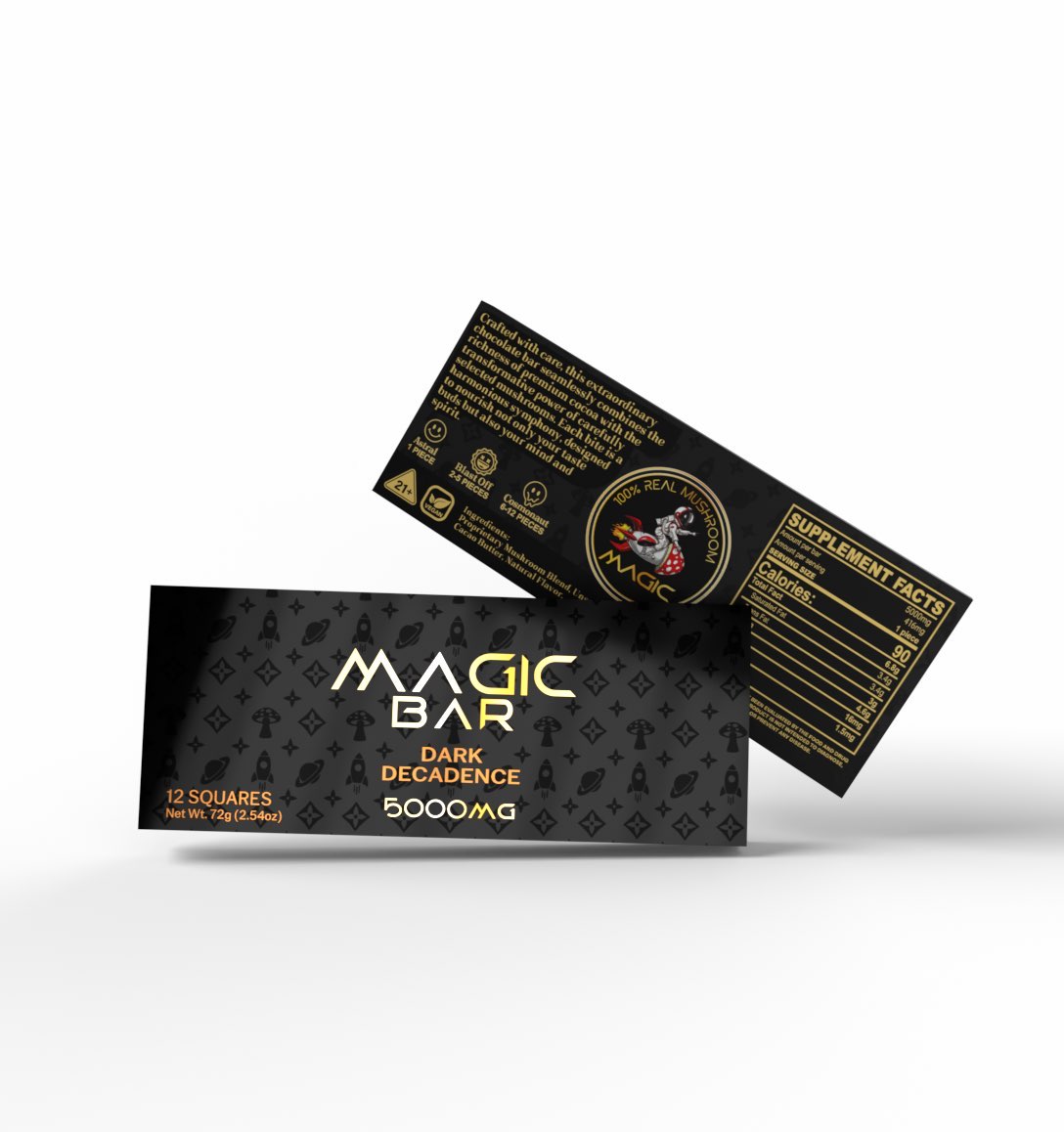 Magic Mushroom Chocolate Bar <br> 5 Grams <br> – Dark Chocolate