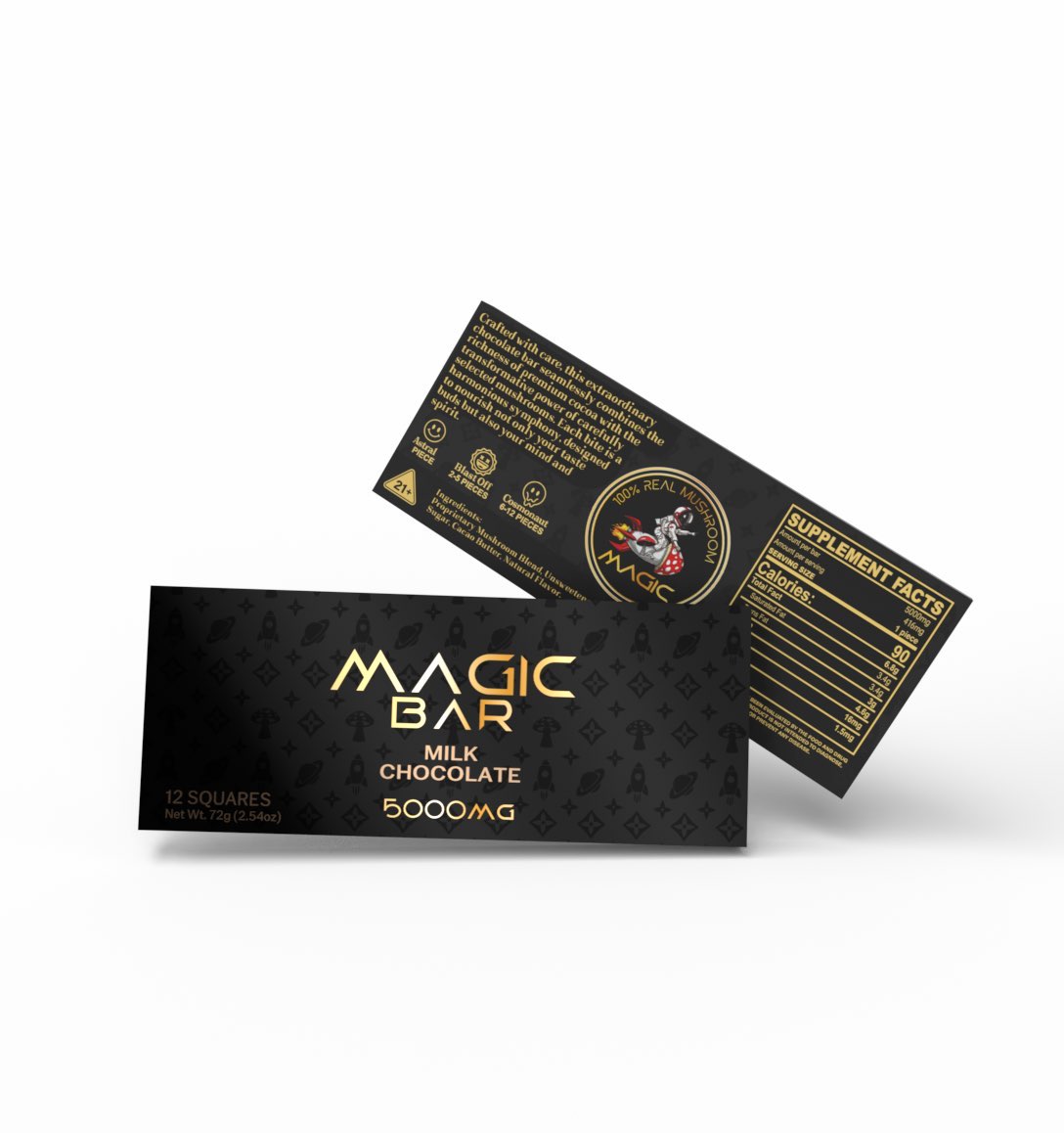 Magic Mushroom Chocolate Bar <br> 5 Grams <br> – Milk Chocolate