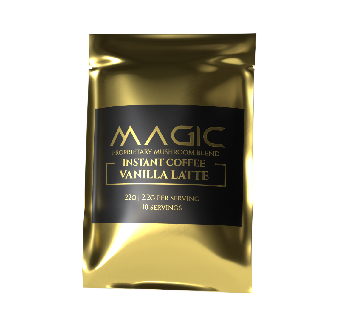 Magic Mushroom Instant Coffee <br> 22 Grams <br> – Vanilla Latte
