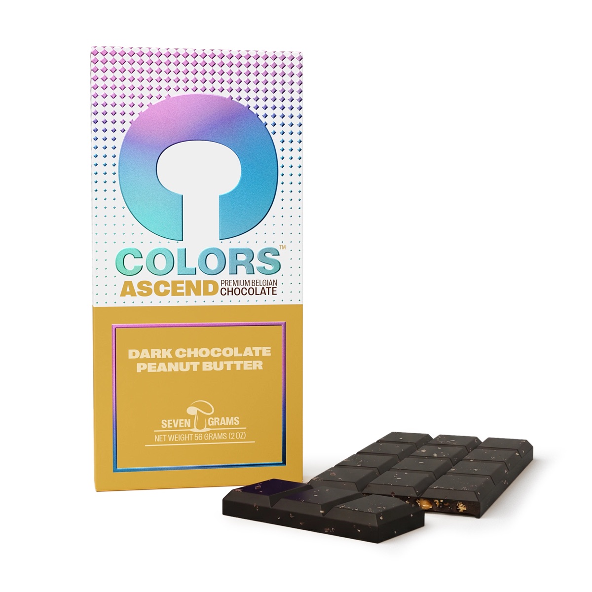 Colors Ascend Chocolate Bar Dark Chocolate Peanut Butter 7 Grams