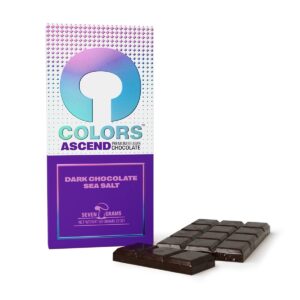 Colors Ascend Dark Chocolate Sea Salt premium Belgian chocolate bar, 7 grams