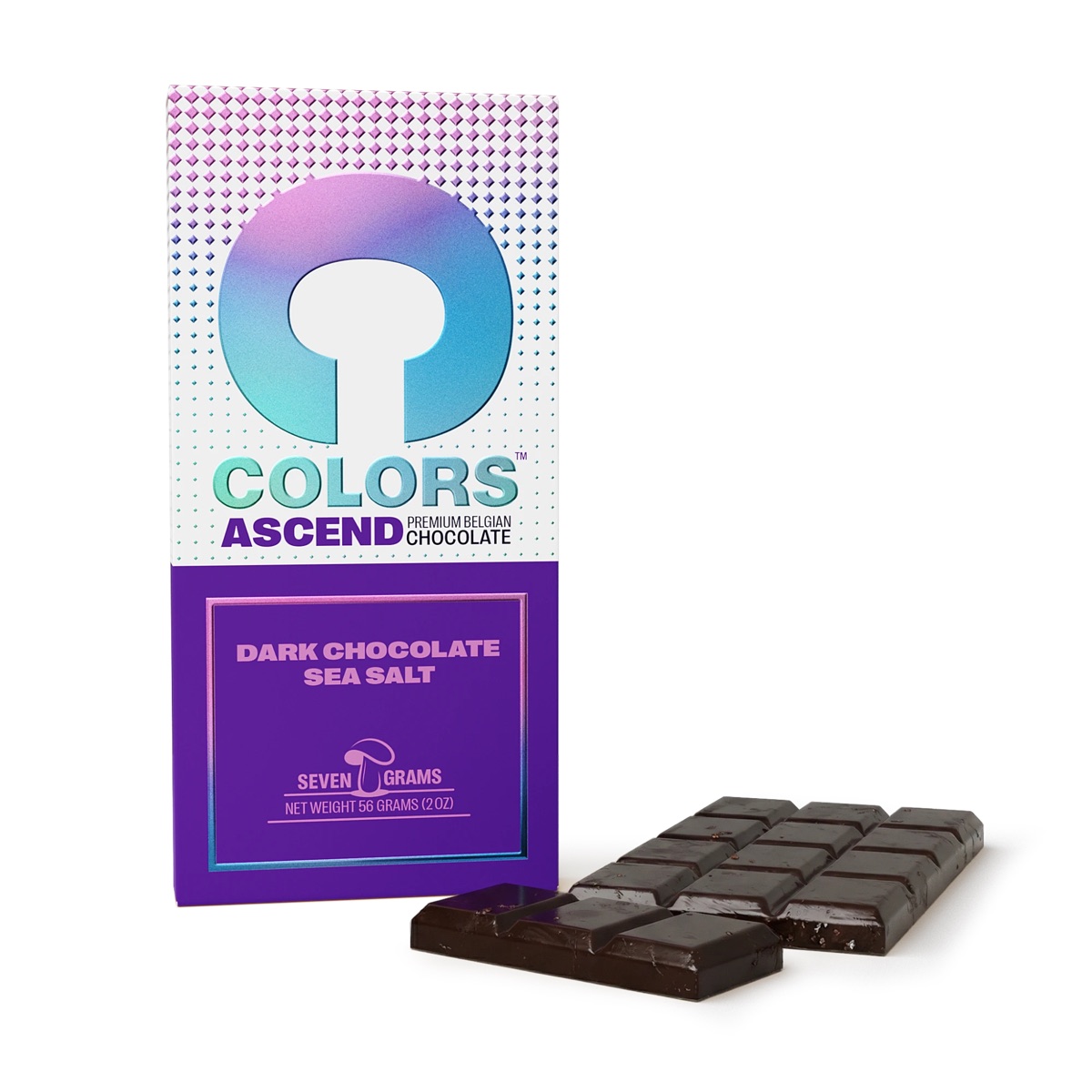 Colors Ascend Chocolate Bar Dark Chocolate Sea Salt 7 Grams