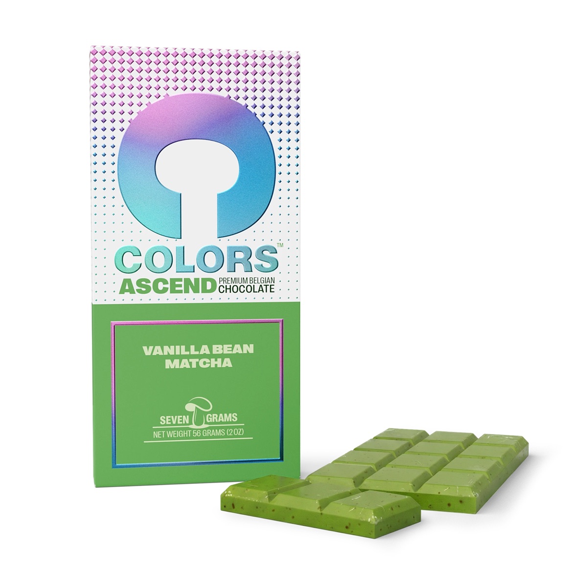 Colors Ascend Chocolate Bar Vanilla Bean Matcha 7 Grams